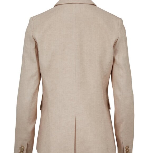 Veronica Beard Beige Linen Blend Cutaway Jacket Blazer Size 4 - Picture 4 of 5
